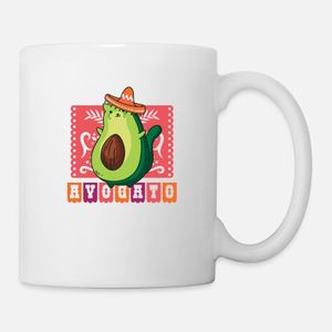 AVOGATO " AVOCADO CAT MEXICAN " Mug, Haut Qualité , كأس ,كوب مخصص ,هدية عيد ميلاد