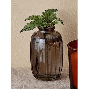 Vase en verre Ø7xH12cm gris 