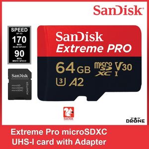 SanDisk 256 Go Extreme PRO microSDXC carte + adaptateur SD + RescuePro  Deluxe jusqu'à 200 Mo/s avec des performances applicatives A2 UHS-I Class  10 U3