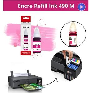 Refill Ink Printer زجاجة إعادة تعبئة حبر أحمر سعة 70 مل لطابعات سلسلة G، بسعة طباعة تصل إلى حوالي 7000 صفحة  مقاوم للماء