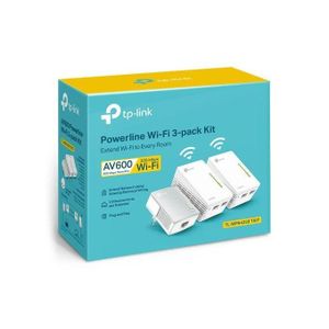 TP-Link TL-WPA4220T KIT TP LINK - Kit de 3 CPL 600Mbps avec Ports Ethernet , Prise CPL AV600