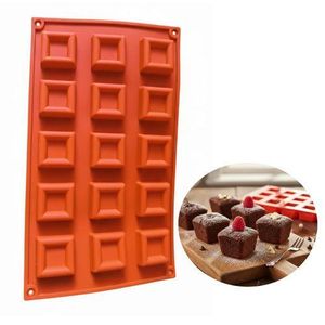 Moule à Gâteaux en Silicone 15 Cavités Carrées – Moule de Pâtisserie Antiadhésif Résistant à la Chaleur
