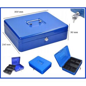 Caisse en métal pour monnaie et billets