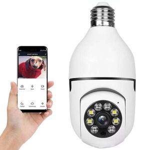 Caméra de Surveillance WiFi 360° avec Douille– Vision Nocturne & Audio Bidirectionnel