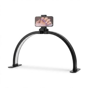 Lampe de Bureau LED Pliable Demi-Lune F-700A avec Support Téléphone pour Esthéticiennes et Vloggers