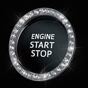 Bague ornée de strass pour bouton de démarrage de voiture