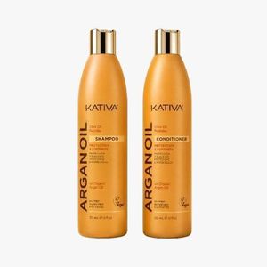 Kativa Professional Argan Oil Duo Shampoo + Conditioner 355ml ( Vegan ,Salt & Sulfate Free )