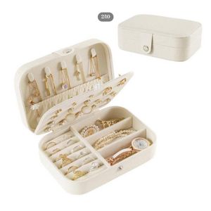 BOÎTE DE RANGEMENT PORTABLE POUR COLLIERS, BAGUES ET BOUCLES D'OREILLES