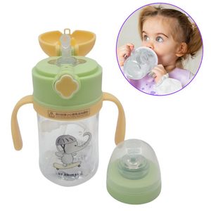 Gobelet d'apprentissage pour bébé bec pivotant à 360 degrés, gobelet d' apprentissage pour bébé avec double poignées et couvercle - AliExpress