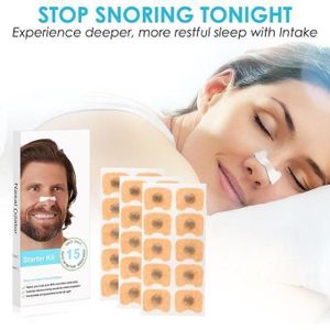 Patchs Anti-Ronflement Magnétiques – Respiration Nasale Naturelle, 15 Bandes Douces et Efficaces, Blanc