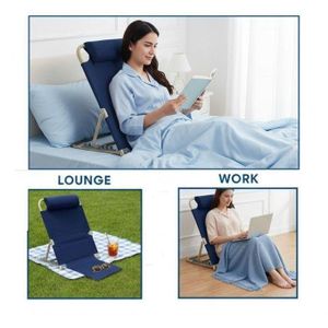 Dossier de Lit Réglable et Pliable avec Appui-Tête – Support Lombaire Ergonomique pour Patients, Personnes Âgées, Allaitement ou Lecture – Chaise de Lit Portable Confortable et Antidérapante, Haute Qualité