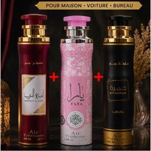 General Pack Promo 3 Désodorisants d'Air Premium 300 ml – Parfums Orientaux Longue Durée pour Maison, Voiture & Bureau