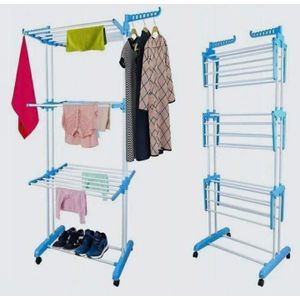 Etendoir Sèche Linge pliable et amovible sur roulettes 