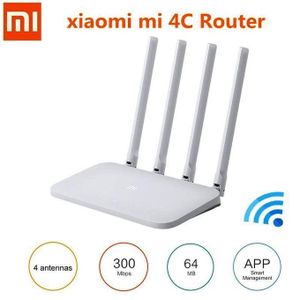 XIAOMI  Routeur Puissant Points d'accès sans fil Mi 4C 2.4GHz/ 300Mbps / 4antennes