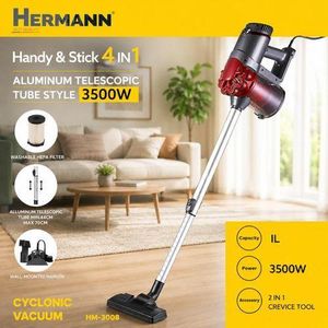 General Hermann Aspirateur 4 en 1 à main 3500W //à fil, technologie sans sac cyclonique