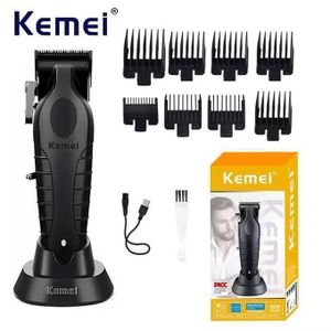 Kemei ماكينة حلاقة الشعر لاسلكية قابلة للشحن USB مع 5 أمشاط