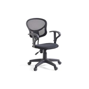 Kitea Fauteuil Enfant Smarty avec Accoudoirs - Noir