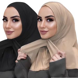 2pcs Foulard Hijab de Qualité Premium pour Femmes