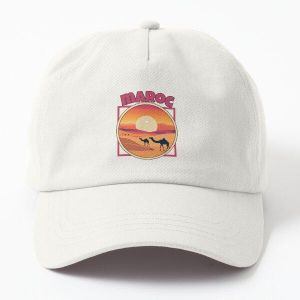 Moroccan Sunset Desert Scene Casquette blanc  avec design unique  