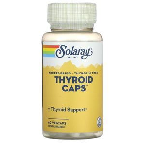 Solaray Thyroid Caps (Gélules Thyroïdiennes Lyophilisées), 60 Gélules