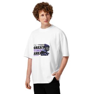 ECHO "Great Times Ahead" Cyber-Graphic T-Shirt – Premium White Oversized