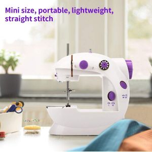 Mini Sewing Machine with Upgrade Extension Table Adjustable Double Threads and Two Speeds Portable Crafting Mending Machine Sewing Kit for Household, Travel, Kids, Beginners