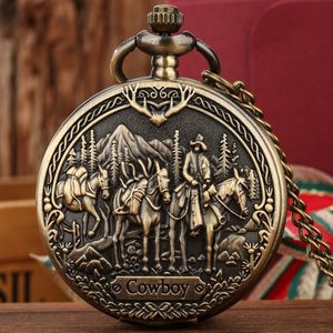 Montre de poche à Quartz en Bronze, Style Antique