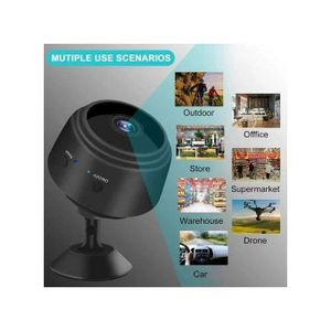 Caméra de Sécurité Sans Fil A9 – Mini Caméra 1080P HD avec Vision Nocturne, Micro Intégré, WiFi Mobile pour Surveillance Maison, Bureau ou Voiture