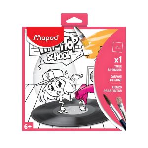 Maped Toile à Peindre - Thème Hip Hop School en Pochette - Activité Créative pour Enfants - 200x200 mm