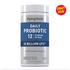 Piping Rock Daily Probiotic, 30 Billion CFU, 60 Delayed Release Vegan Caps