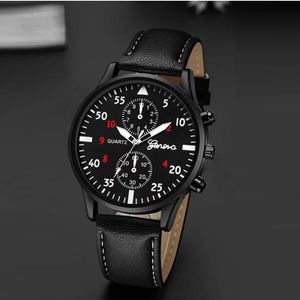 Montre guess 2025 homme cuir noir