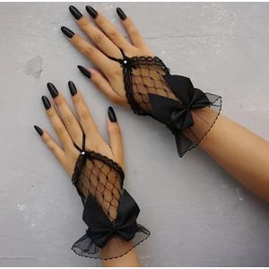 Gants en dentelle noire élégants