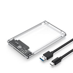 Boîtier de disque dur transparent pour ordinateur portable, boîtier de disque dur mécanique à semi-conducteurs, SSD 3.1 pouces, USB 3.1, TM05 Type-C, 2.5