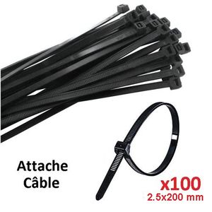 100 Pcs 150mm X 2mm Câble Électrique AttAChe Fixation Nylon Noir