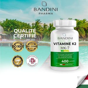 Vitamine K2 MK7 400 comprimés (Couverture 1 an)
