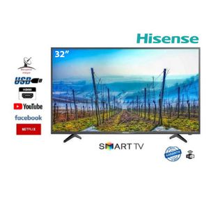 Hisense 32″ FHD SMART TV 32B6200HW avec Récepteur intégré - Noir.