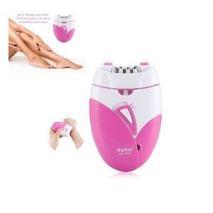 Kemei Epilateur électrique Rechargeable, rasoir, pour femmes, avec chargeur USB