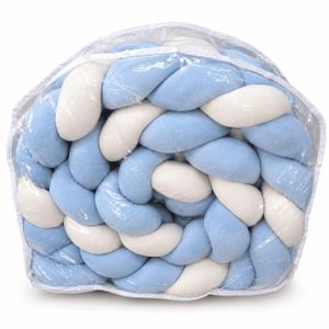 Barrière de Lit Bébé Tressée Anti-Chute – Protection Latérale Douce et Confortable pour Bébé – Pare-Chocs de Lit Souple et Flexible – Installation Facile