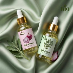 Bio Huile de Oignon 50 ml et Huile de Sauge 50 ml qualité premium