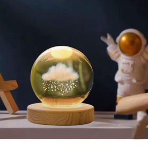 Lampe boule en cristal