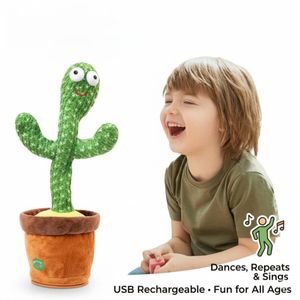 Peluche Dancing Cactus avec musique enregistrée et répète la parole
