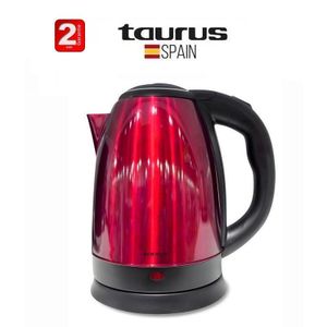 Taurus Bouilloire en inox BRIGHT ROUGE 1500 W, 1,8L acier inoxydable