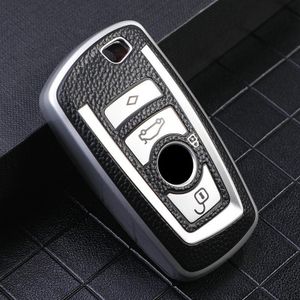 Coque Clé TPU, Etui Clé Étui Clé Adapté pour BMW 1/2/3/4/5/6/7 Série X1 X3 X4 M3 M4 M5 F10 F20 F25 F30 F80 520 525 116i 118i 320i, Couvre Clef Cache Cle Voiture Telécommande - Smart Key