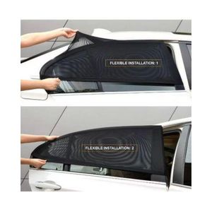 Pare-soleil en maille pour voiture – Filet anti-moustique et couverture de protection UV pour fenêtres, protection optimale contre la chaleur et les insectes