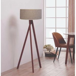 Lampe LED autoportante en bois avec trépied, design créatif