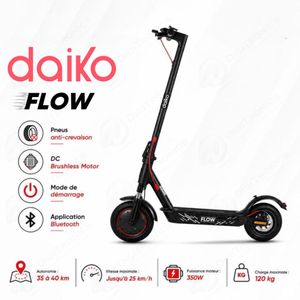 Daiko Trottinette Électrique Pliable Flow Vitesse Jusqu’à 25 km/h Moteur DC Brushless, TE-1060DKM