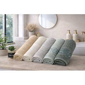 Banotex Pack 5 serviettes Floréa multicouleur 100 % Cotton