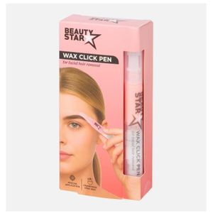 Beauty Star Stylo facile de cire pour épilation précise des poils du visage, 20 bandes de tissu.