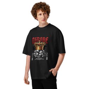 ECHO "Throne" Gothic Graphic T-Shirt – Premium Black Oversized
