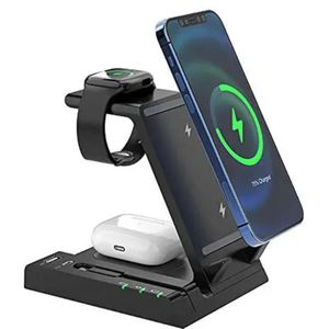 Chargeur sans fil, station de charge sans fil 6 en 1, station de charge rapide 